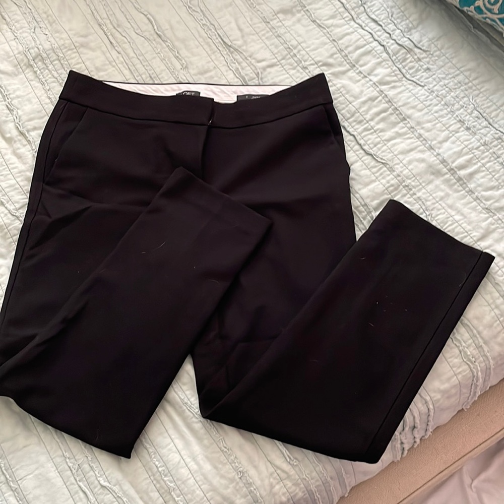 Straight leg black slacks